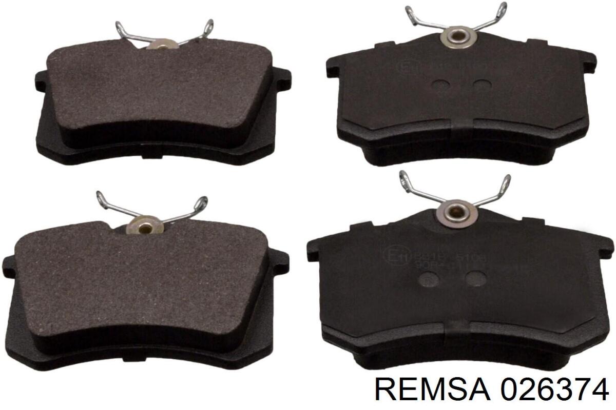 Купить 026374 Remsa Колодки тормозные задние, дисковые