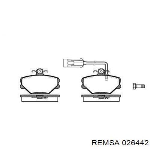 Передние тормозные колодки 026442 Remsa