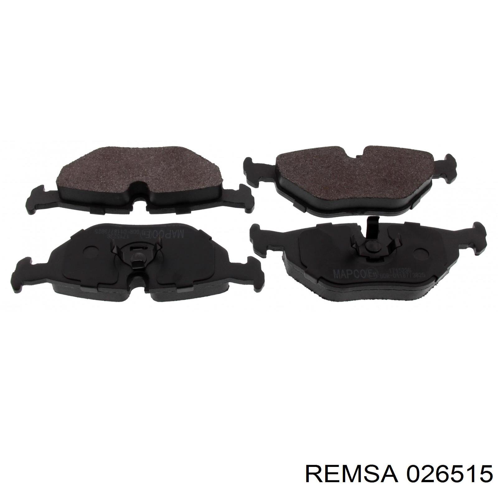 Задние дисковые колодки Remsa 026515