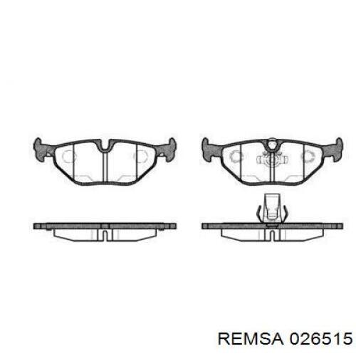 Купить 026515 Remsa Колодки тормозные задние, дисковые