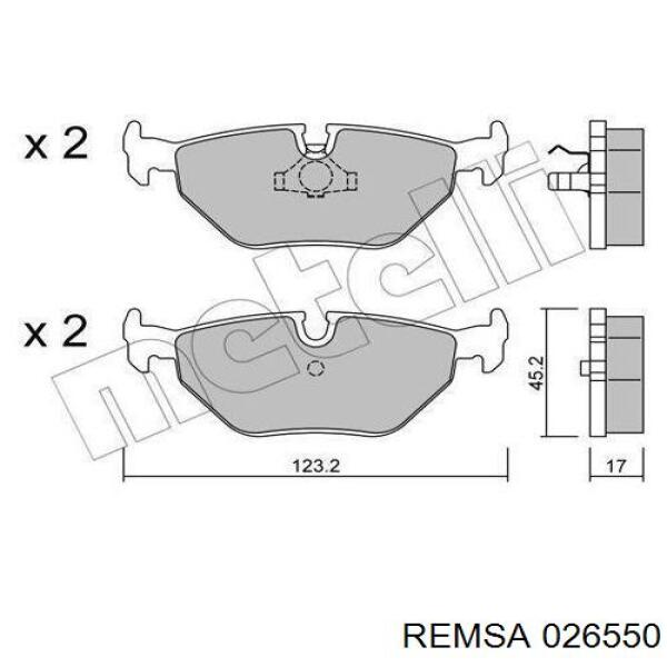 026550 Remsa Колодки тормозные дисковые комплект