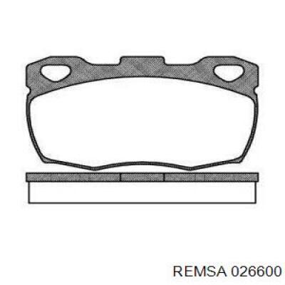 Передние тормозные колодки 026600 Remsa