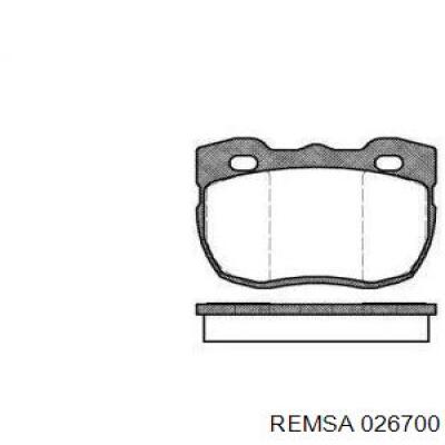 Передние тормозные колодки 026700 Remsa