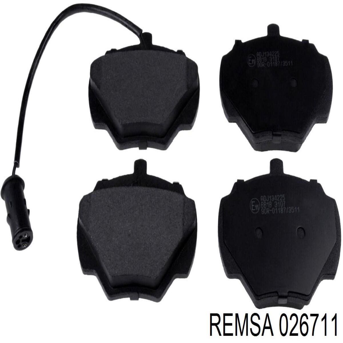 Купить 026711 Remsa Колодки тормозные