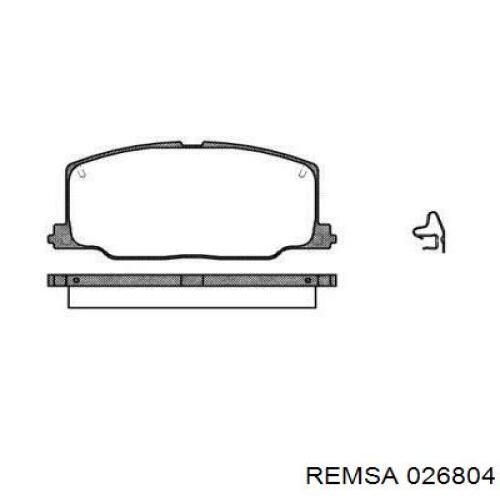 Передние тормозные колодки 026804 Remsa