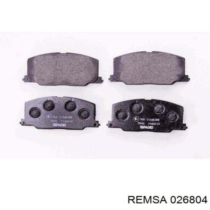 Тормозные колодки Remsa 026804