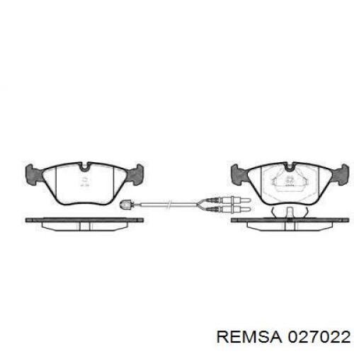 Передние тормозные колодки 027022 Remsa