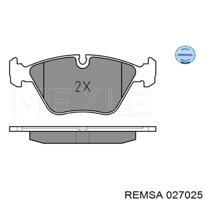 027025 Remsa Колодки передние
