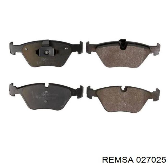 Передние тормозные колодки 027025 Remsa