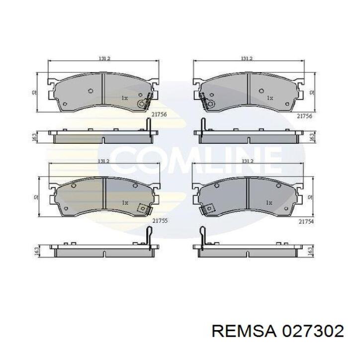 027302 Remsa Колодки передние