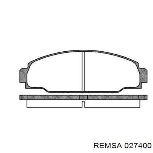 Передние тормозные колодки 027400 Remsa