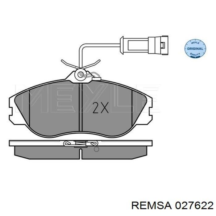 Передние тормозные колодки 027622 Remsa