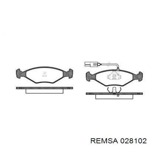 Передние тормозные колодки 028102 Remsa