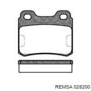 Pastillas de freno traseras 028200 Remsa