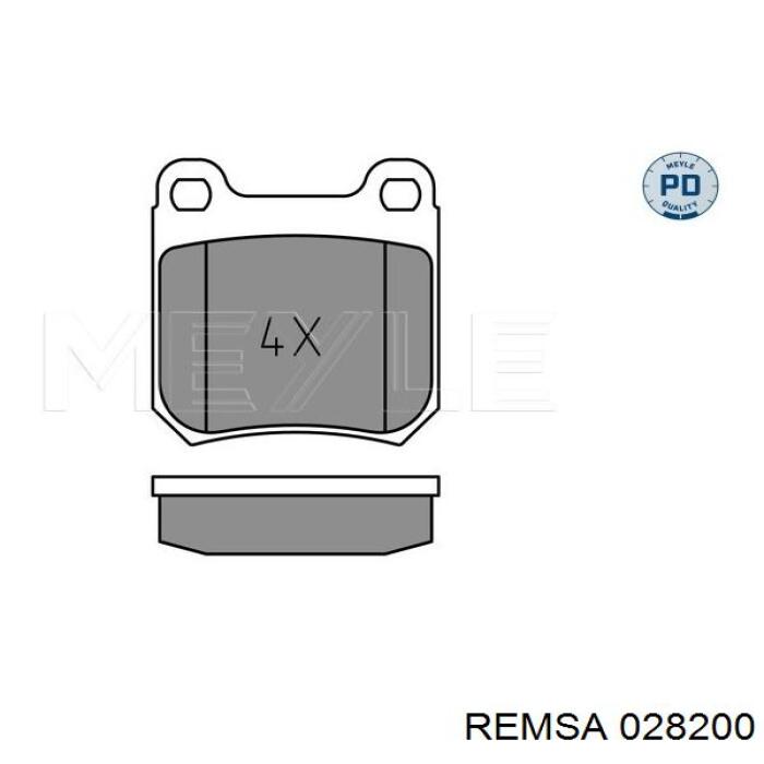 Купить 028200 Remsa Колодки тормозные задние, дисковые