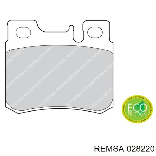 Купить 028220 Remsa Колодки тормозные задние, дисковые