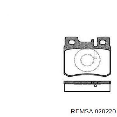 Задние тормозные колодки 028220 Remsa