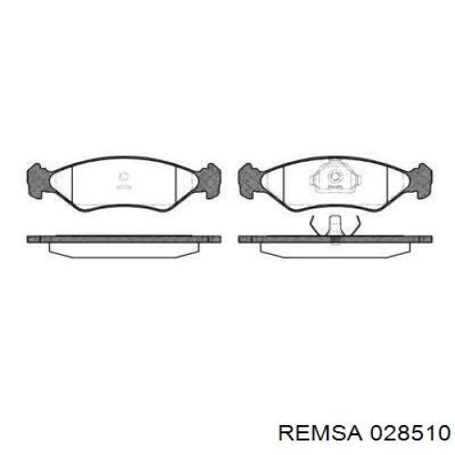 Передние тормозные колодки 028510 Remsa