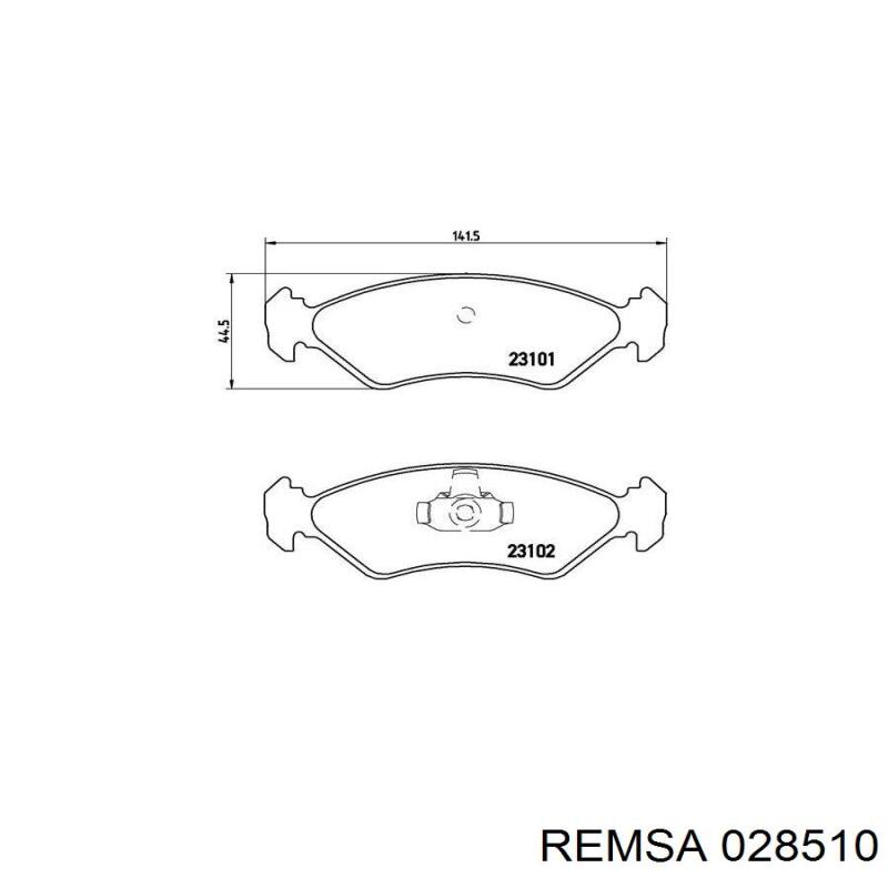 Колодки Remsa 028510 цена, от 15.05 USD