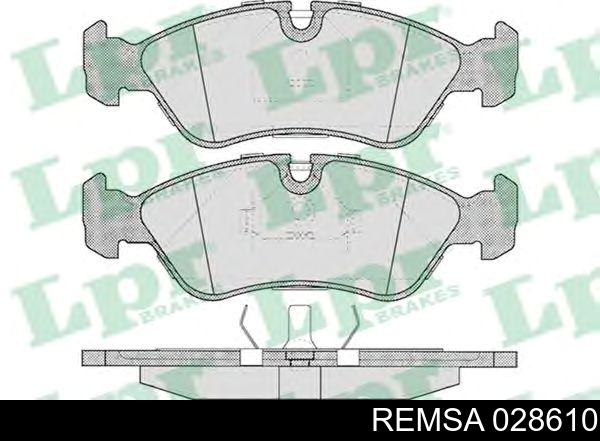 Передние тормозные колодки 028610 Remsa