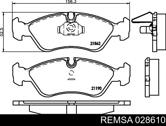 Купить 028610 Remsa Колодки тормозные