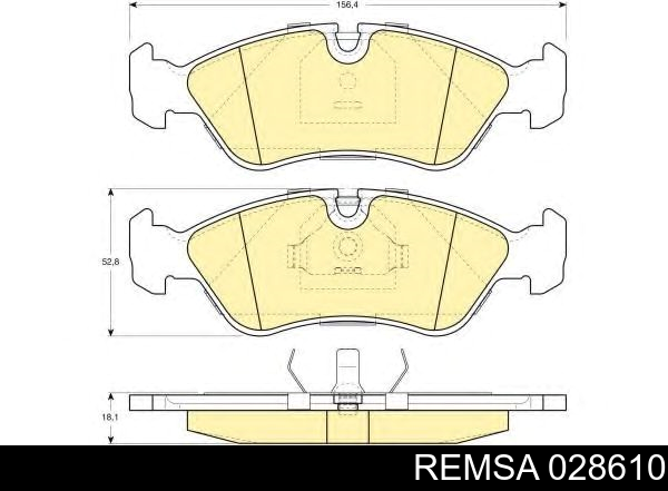 028610 Remsa Колодки передние