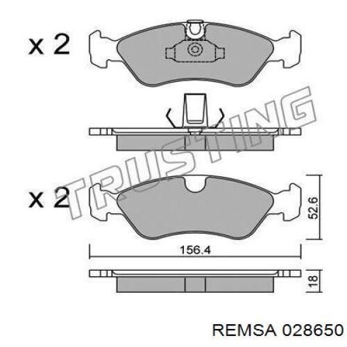 Купить 028650 Remsa Колодки тормозные