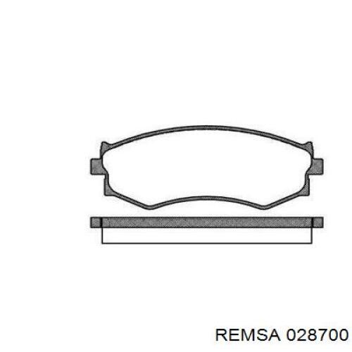 Передние тормозные колодки 028700 Remsa