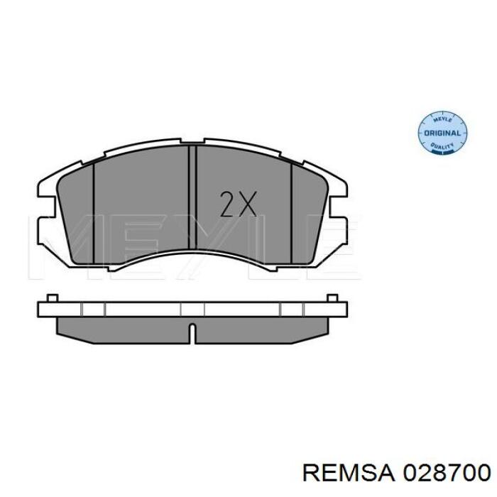 Передние тормозные колодки 028700 Remsa