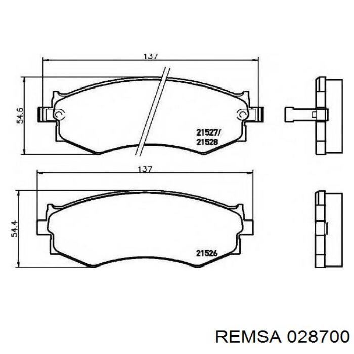 Колодки Remsa 028700 цена, от 16.56 USD