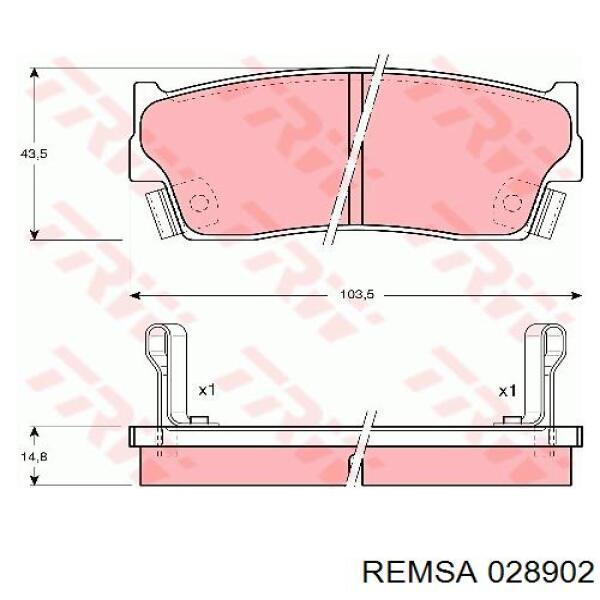 028902 Remsa Колодки передние