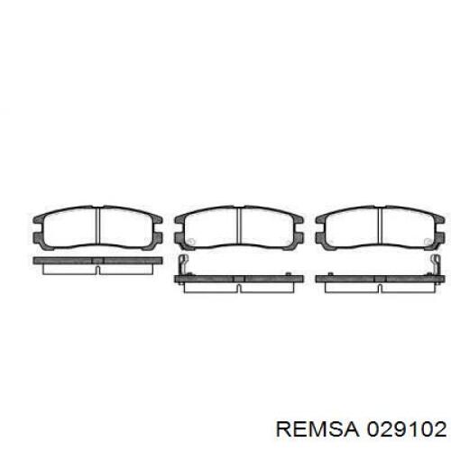 Pastillas de freno traseras 029102 Remsa