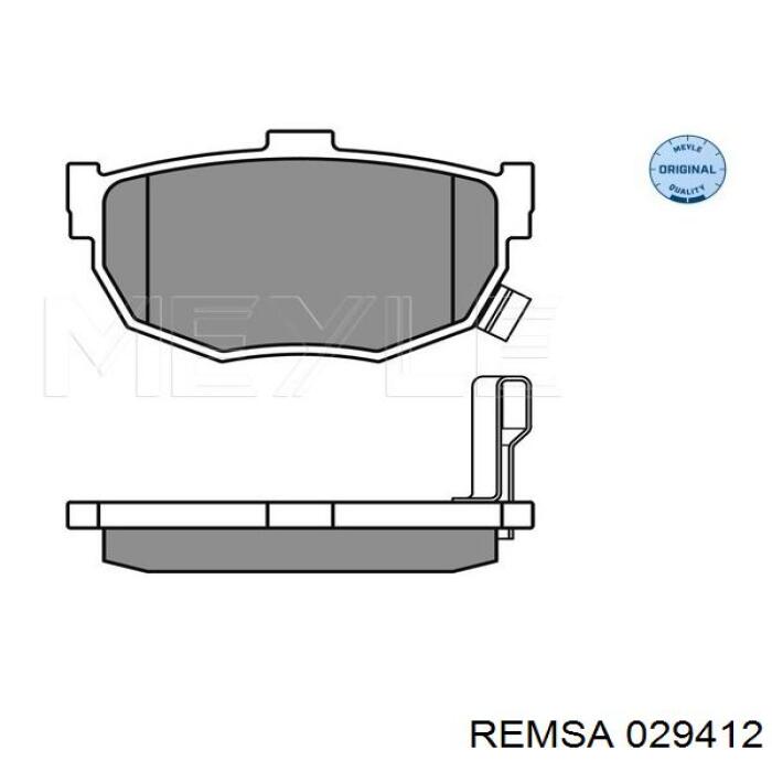 Задние тормозные колодки 029412 Remsa
