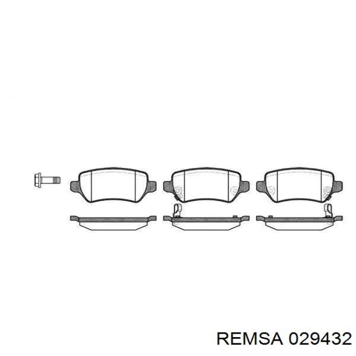 Задние тормозные колодки 029432 Remsa