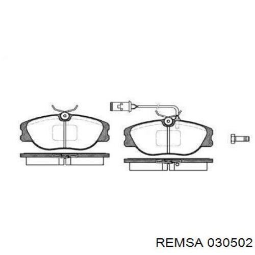 030502 Remsa колодки тормозные передние дисковые