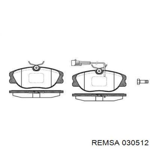 0305.12 Remsa колодки тормозные передние дисковые