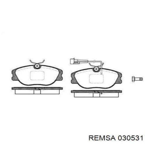 030531 Remsa колодки тормозные передние дисковые