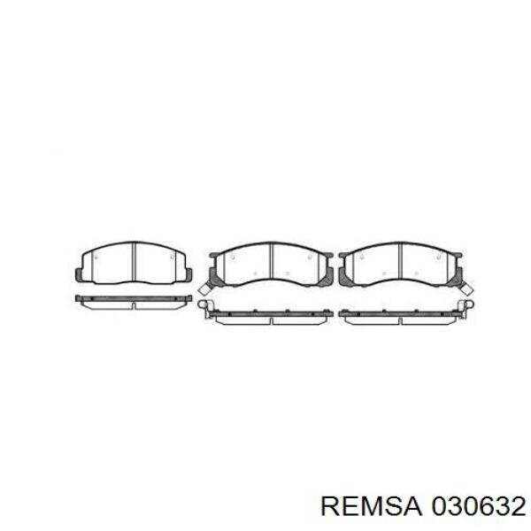 Передние тормозные колодки 030632 Remsa