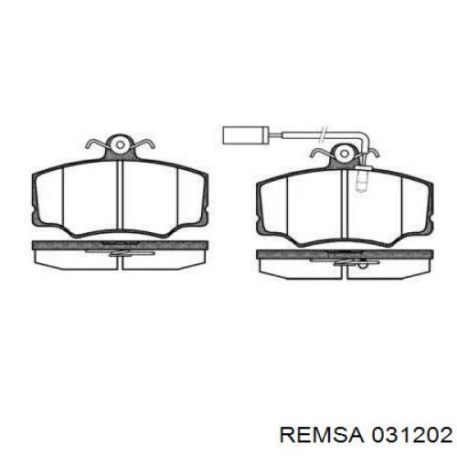 Передние тормозные колодки 031202 Remsa