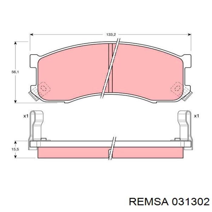 Колодки Remsa 031302 цена, от 16.59 USD