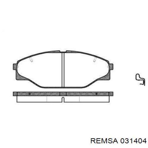 Передние тормозные колодки 031404 Remsa