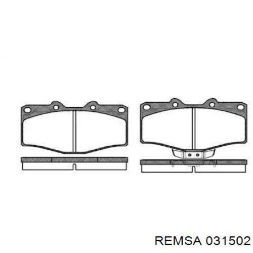 Передние тормозные колодки 031502 Remsa