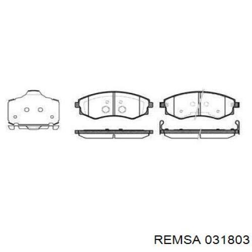 Передние тормозные колодки 031803 Remsa