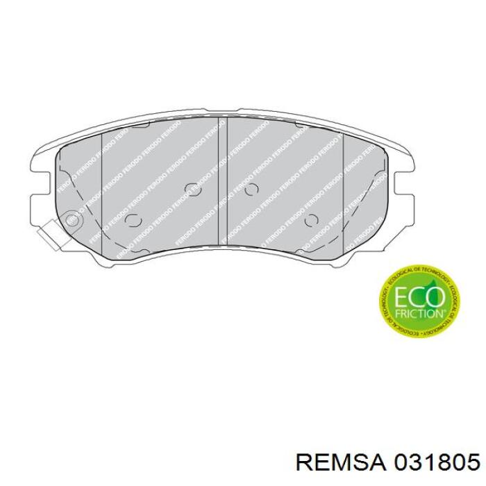 Тормозные колодки Remsa 031805
