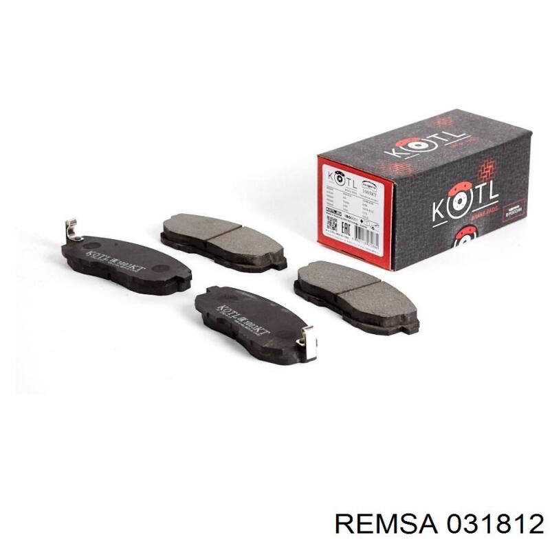 Передние тормозные колодки 031812 Remsa