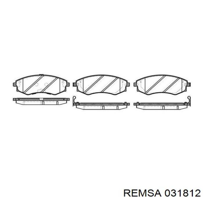 Передние тормозные колодки 031812 Remsa