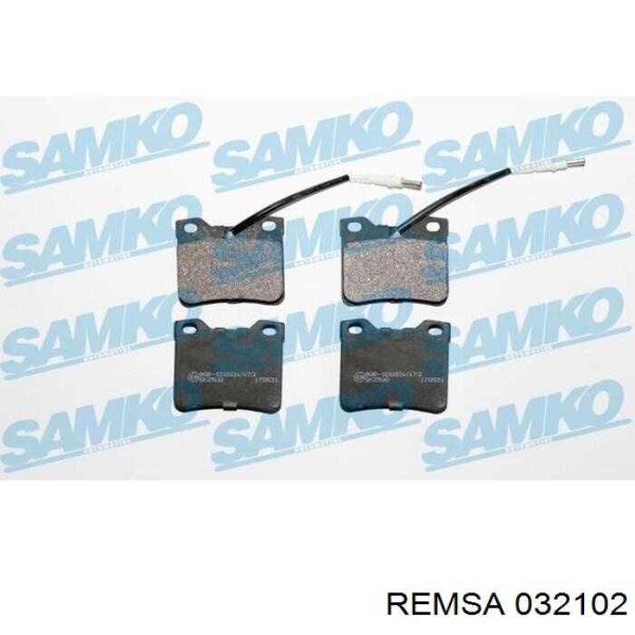 Купить 032102 Remsa Колодки тормозные задние, дисковые