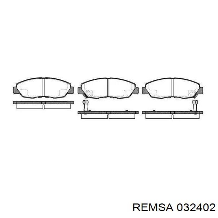 Передние тормозные колодки 032402 Remsa