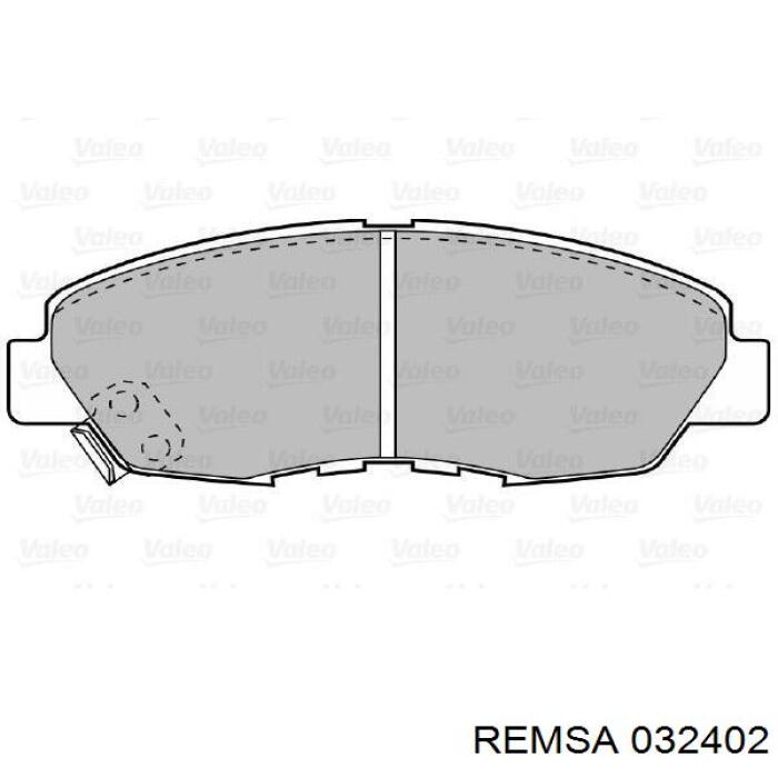 Передние тормозные колодки 032402 Remsa
