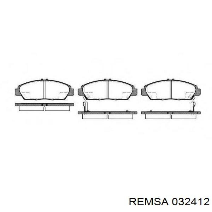 Передние тормозные колодки 032412 Remsa